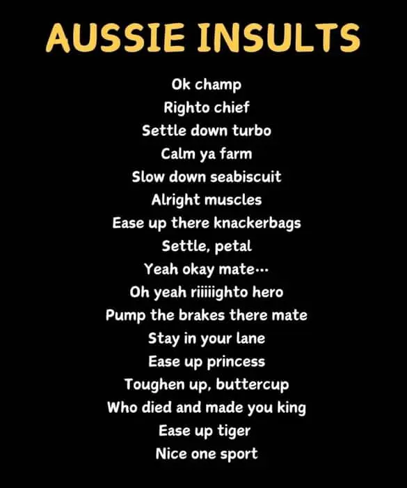 Aussie Insults: The Fine Art of Taking the Mickey